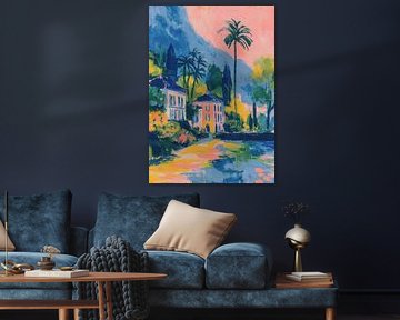 Pastel Paysage côtier sur Niklas Maximilian