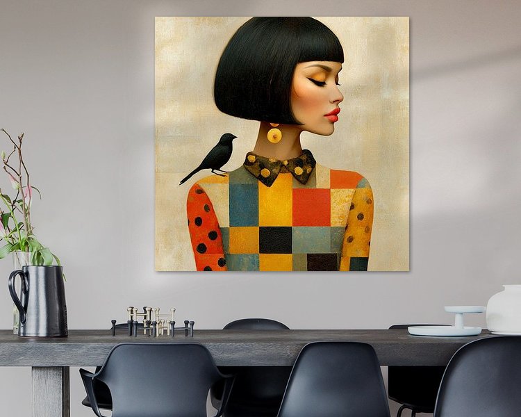 Voorbeeld van het werk in een kamer