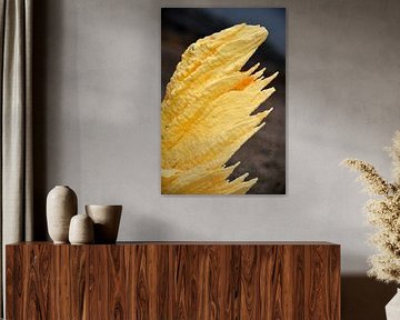 Mineralische Spitzen aus rohem vulkanischem Schwefel