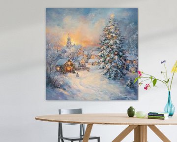 Scène d'hiver illuminée sur Art Merveilleux