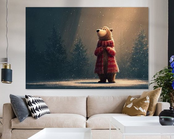 Voorbeeld van het werk in een kamer