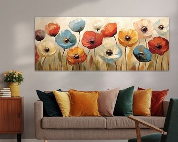 Peinture de fleurs | Vibrant Flower Art