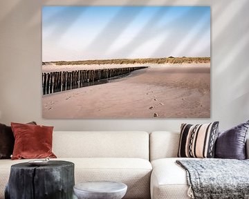 Poteaux de plage Flushing avec motifs Marée basse et Sable