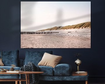 Flottement du brise-lames à marée basse et configuration du sable