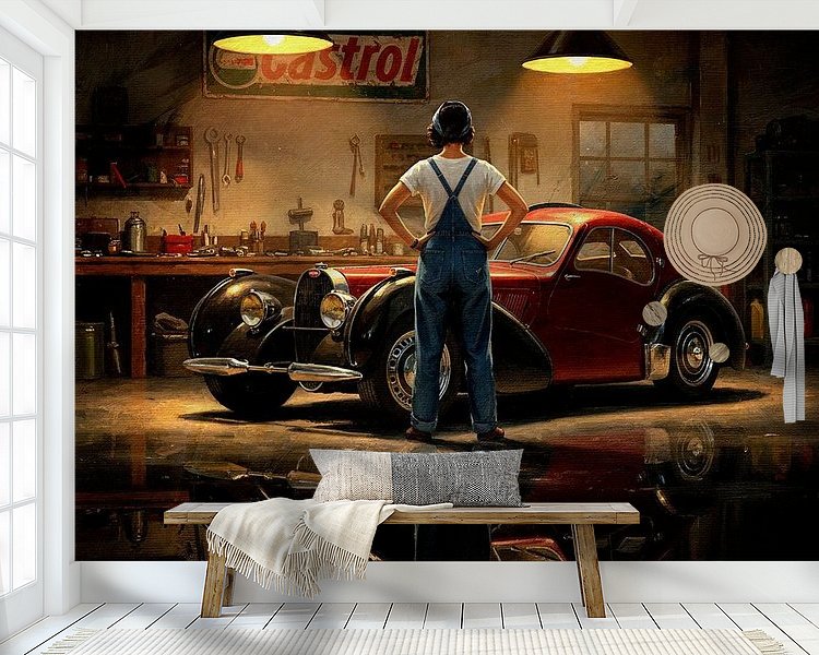 Voorbeeld van het werk in een kamer