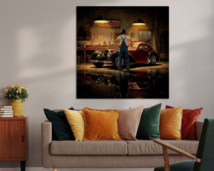 Voorbeeld van het werk in een kamer