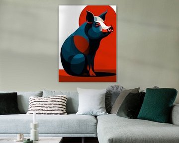 Pig - Stylish animal silhouette collection by Ariadna de Raadt-Goldberg