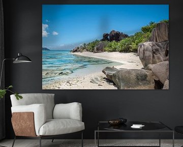 Tropical beach, La Digue Island, Seychelles by Nancy Pauwels Photo