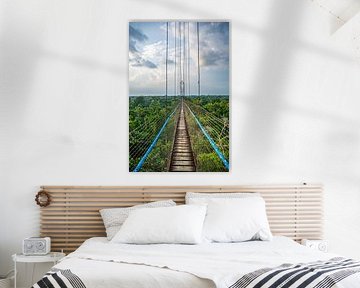 Suspension bridge above the Amazon forest, Ecuador by Nancy Pauwels Photo