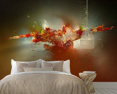 Voorbeeld van het werk in een kamer