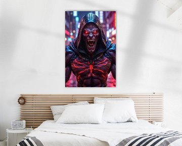 NEON VAMPIRE: The futuristic vampire in the cyberpunk city