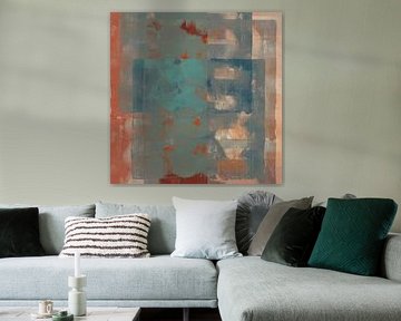 Japandi  abstract art in warm colors by Abstract Minimalist Art