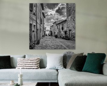 Italië in vierkant zwart wit, Toscane van Teun Ruijters