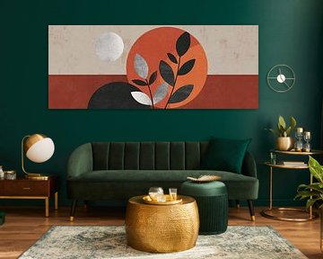 Circular Botanicals in Earthy Tones van ARTEO Schilderijen