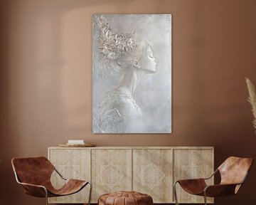 Dame aux cheveux floraux sur La collection ARTEO