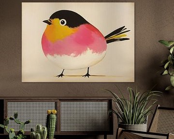 Oiseau joyeux | Oiseau coloré à poitrine jaune