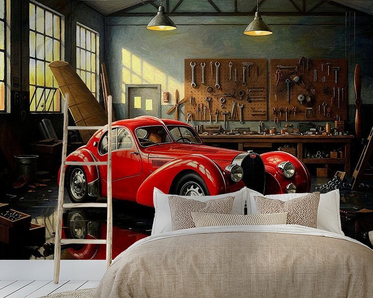 Voorbeeld van het werk in een kamer