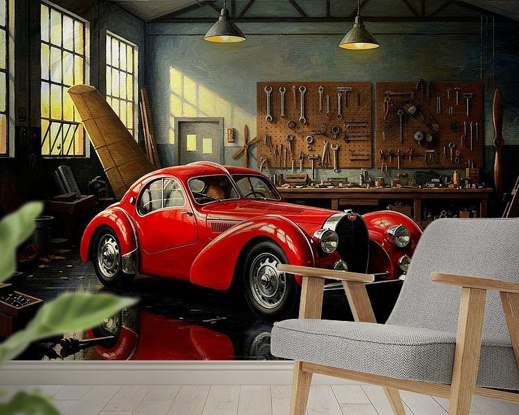 Voorbeeld van het werk in een kamer