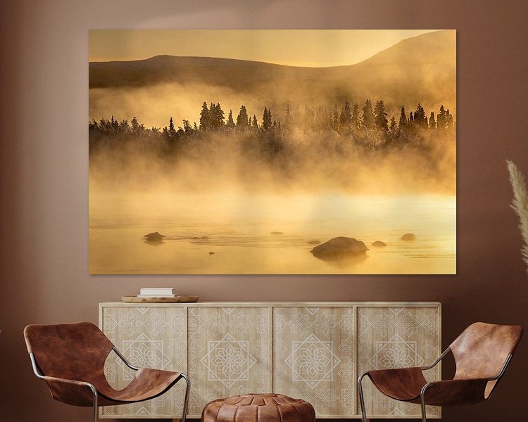 Voorbeeld van het werk in een kamer