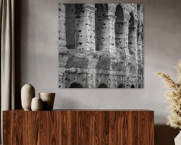  Italien in schwarz und weiße Quadrat , Rom, Kolosseum von Teun Ruijters