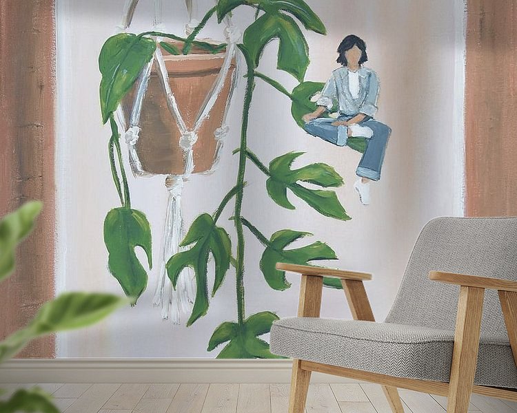 Voorbeeld van het werk in een kamer