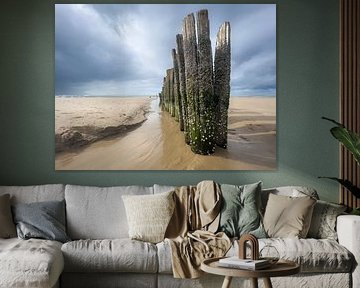 Tempête sur la mer du Nord sur Marjan Schmit Visser