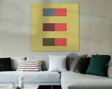 Geometrische Kunst in retro-inspirierter Farbpalette