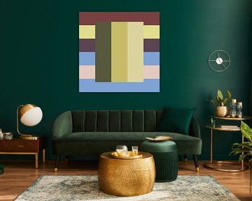Abstract geometric art inspired by Sean Scully by Dina Dankers