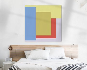 Modern abstract with rectangles and squares by Dina Dankers