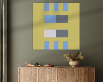 Minimalist Bauhaus inspired design in soft retro hues by Dina Dankers