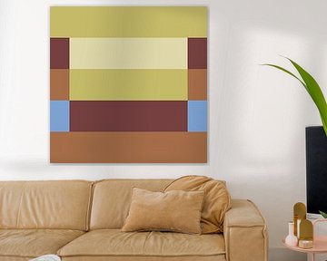 Abstrakte Geometrie in Retro-Farbpalette