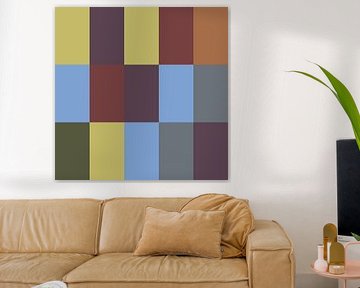 Abstraktes geometrisches Muster in Retro-Farben