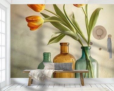 Voorbeeld van het werk in een kamer