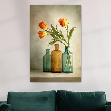 Tulpen in Flaschen von PixelMint.