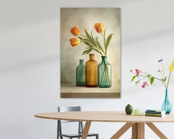 Bottled Tulips van PixelMint.