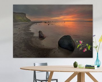 Zonsondergang op de kliffen van Heiligenhafen