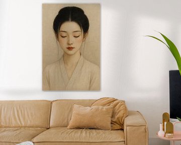Sérénité dans le lin - Portrait Japandi sur RezArt