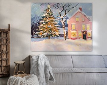 Sfeervolle Kerstverlichting Sneeuwlandschap van De Mooiste Kunst