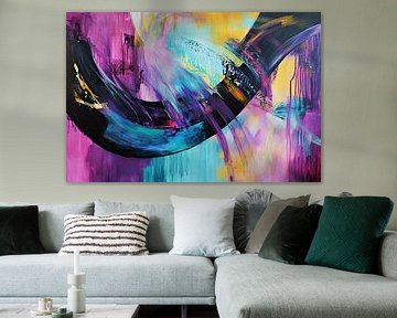 Abstract Vloeiende Kleuren | Golvende Kleuren van ARTEO Schilderijen