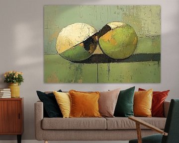 Grüne Kreise | Grünes und oranges Zusammenspiel