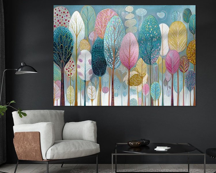 Voorbeeld van het werk in een kamer