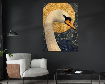 Zwaan Oranje | Zwaan in Moderne Kleuren en Vormen