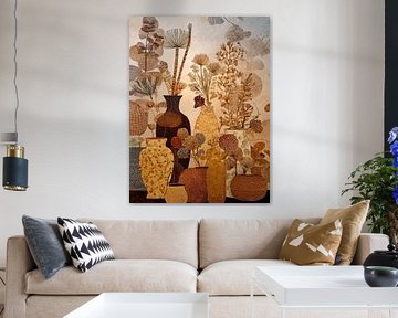 Elegant Arrangements in Earthy Colors van Blikvanger Schilderijen