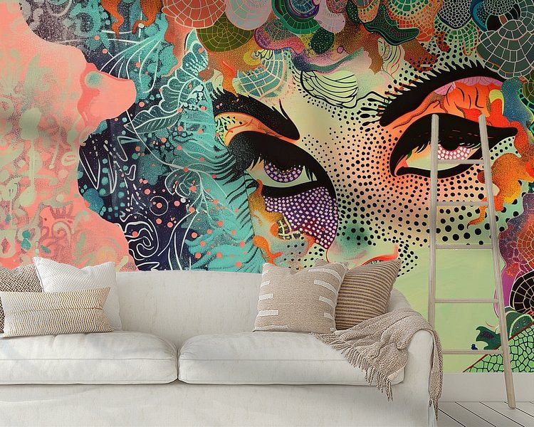 Voorbeeld van het werk in een kamer