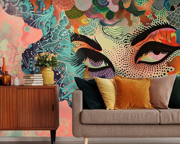 Voorbeeld van het werk in een kamer