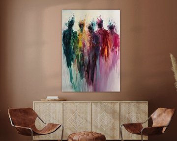 Menschen Abstrakt | Bunte Figuren von Kunst Laune