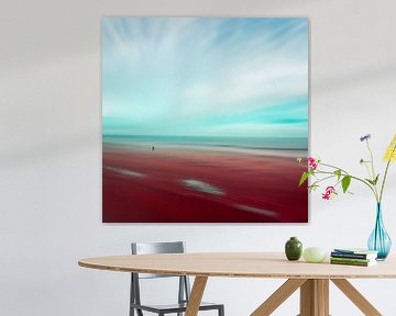 Eenzaamheid op een uitgestrekt strand van Dirk Wüstenhagen