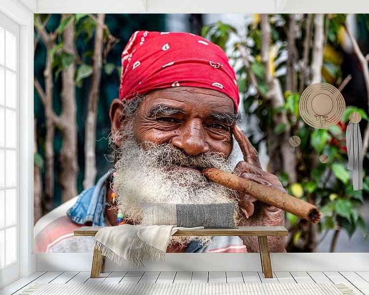 Voorbeeld van het werk in een kamer