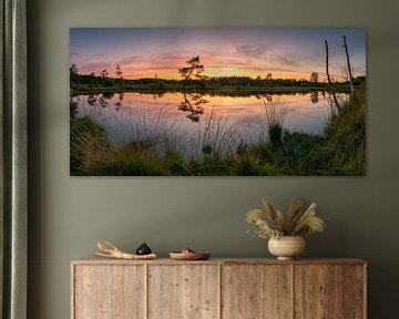 Panoramic sunset Veluwe by Jan Koppelaar