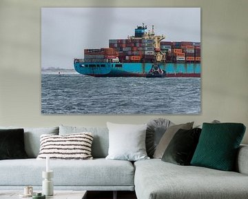 Der Schlepper und das Containerschiff von scheepskijkerhavenfotografie